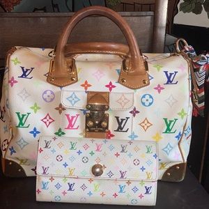 Authentic LouisVuitton Speedy30 Multicolor Set